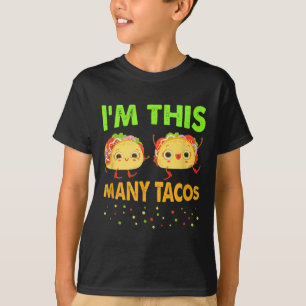 Im This Many Tacos Second Birthday Twosday Cinco D T-Shirt