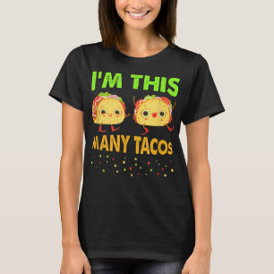 I'm This Many Tacos Second Birthday Twosday Cinco  T-Shirt
