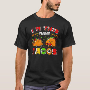 I'm This Many Tacos Twosday 2nd Birthday Cinco De T-Shirt