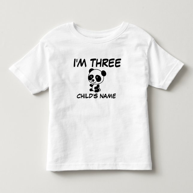I'M THREE (AGE 3) Personalised T-shirts (Front)