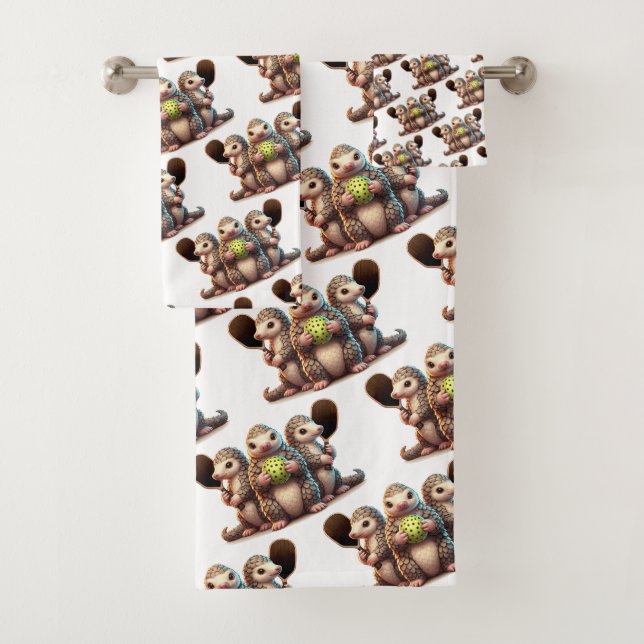 I'm Tickled that This Prickle Loves to Pickle Bath Towel Set (Insitu)