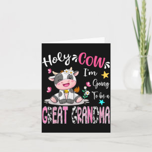 I'm To Going Great Grandma Cow Gender Card