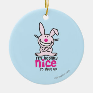 I'm Totally Nice Ceramic Tree Decoration