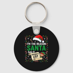 I'm Trying To Feel Merry And Bright Xmas Matching Key Ring