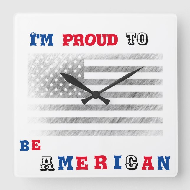 I'm trying to get American Square Wall Clock (Front)
