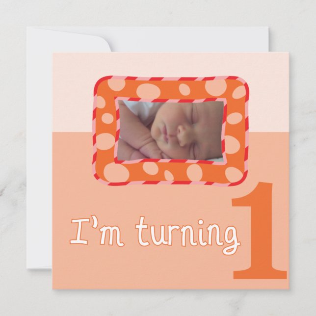 I'm Turning One Birthday Party Invitation (Front)