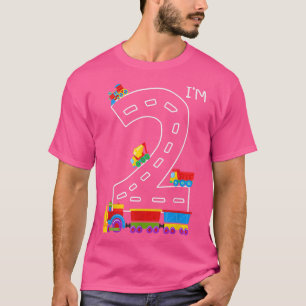 I'm Two 2 Year Old Birthday Boy Garbage Truck Todd T-Shirt