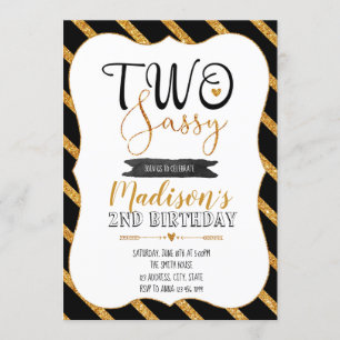 Im two sassy party invitation
