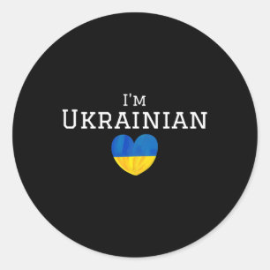 I'm Ukrainian Proud That I'm From Ukraine Souvenir Classic Round Sticker