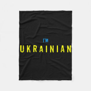 I'm Ukrainian Vintage Ukraine Fleece Blanket