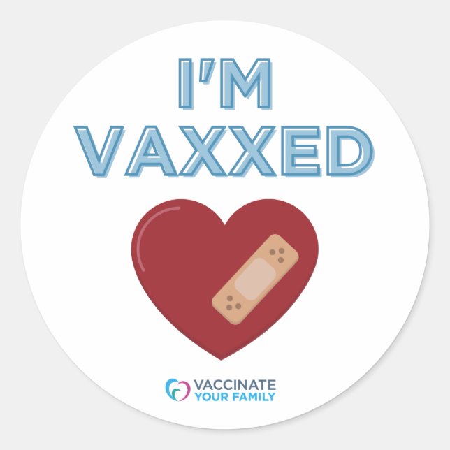 I'm Vaxxed Classic Round Sticker (Front)