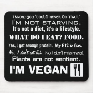 I'm Vegan: Answers Mouse Mat