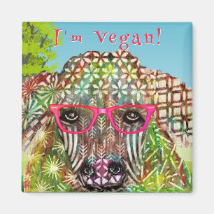 I'm Vegan Cow Awareness Magnet