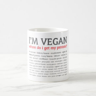 I'm Vegan: Where do I get my protein? Coffee Mug