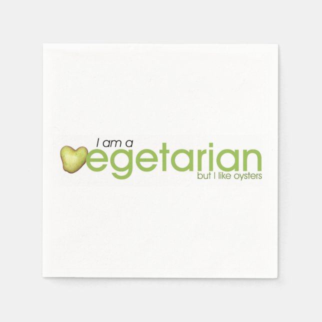 I'm Vegetarian Paper Napkin (Front)