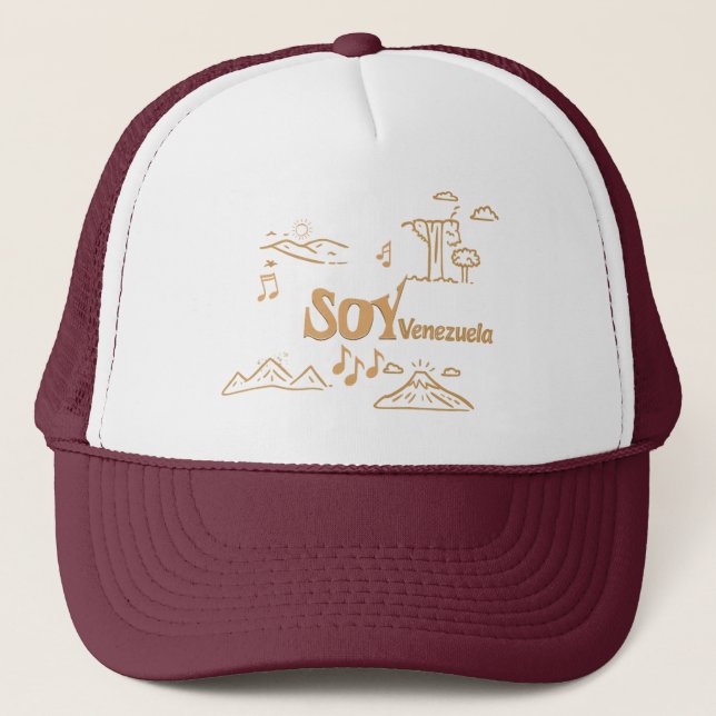 I'm Venezuela | Desert, Jungle, Snow and Volcano Trucker Hat (Front)