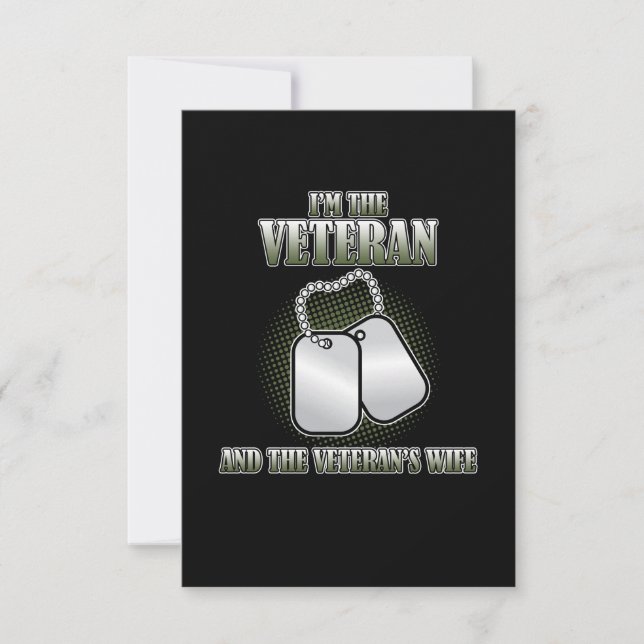 I'm Veteran And Veteran's Wife Happy Veterans Day RSVP Card (Front)