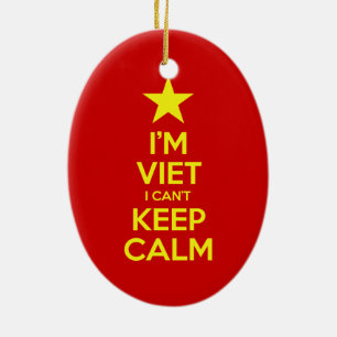 I'm Viet I Can't Keep Calm Ceramic Tree Decoration