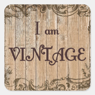 I'm Vintage Square Sticker