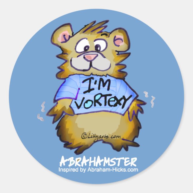 I'm Vortexy Blue Round Sticker (Front)