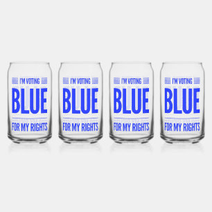I'm Voting Blue Can Glass