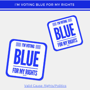 I'm Voting Blue Democrat Square Sticker