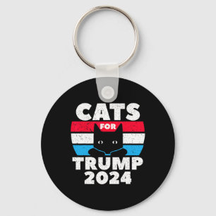 I'm Voting Cats For Trump 2024 Election Debate  Key Ring
