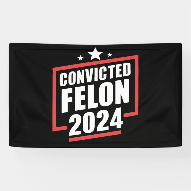 I'm Voting Convicted Felon 2024 Trump Banner (Horizontal)