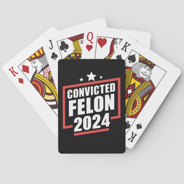 I'm Voting Convicted Felon 2024 Trump Playing Cards (Back)