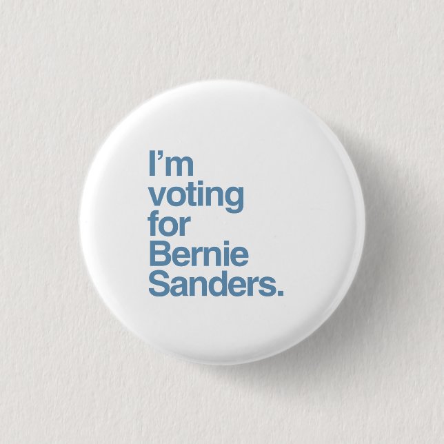 I'm voting for Bernie Sanders 2016 3 Cm Round Badge (Front)