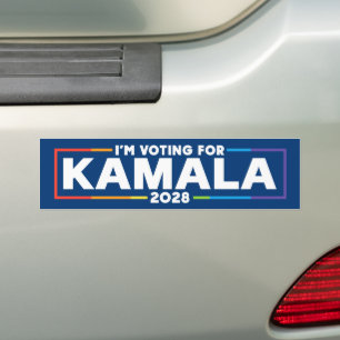 I'm Voting for Kamala 2028 LGBTQ Bumper Sticker