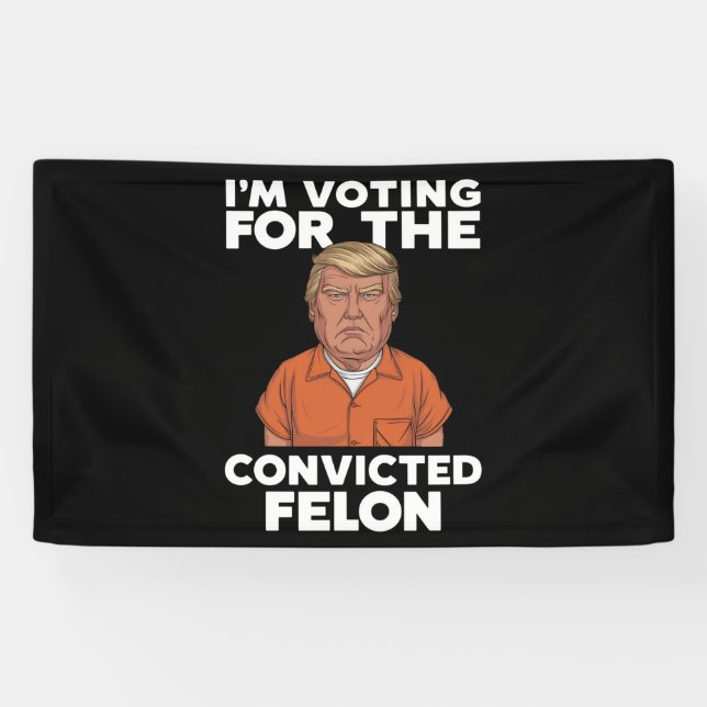 I'm Voting For The Convicted Felon Pro Trump 2024 Banner (Horizontal)