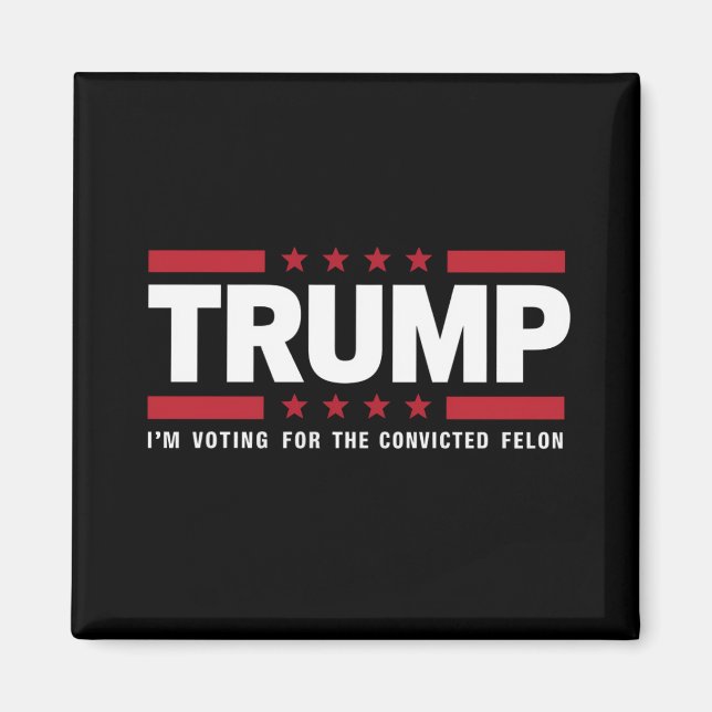 I'm Voting For The Convicted Felon Pro Trump 2024 Magnet (Front)