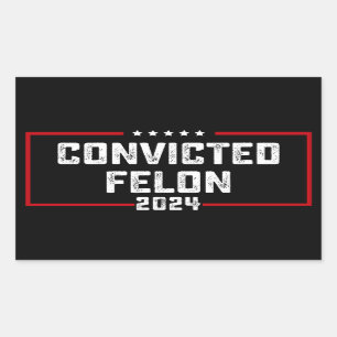 I'm Voting For The Convicted Felon Pro Trump 2024 Rectangular Sticker