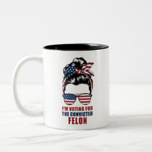 I'm Voting For The Convicted Felon Pro Trump 2024 Two-Tone Coffee Mug