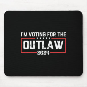 I'm Voting For The Outlaw 2024 Election Maga Trump Mouse Mat