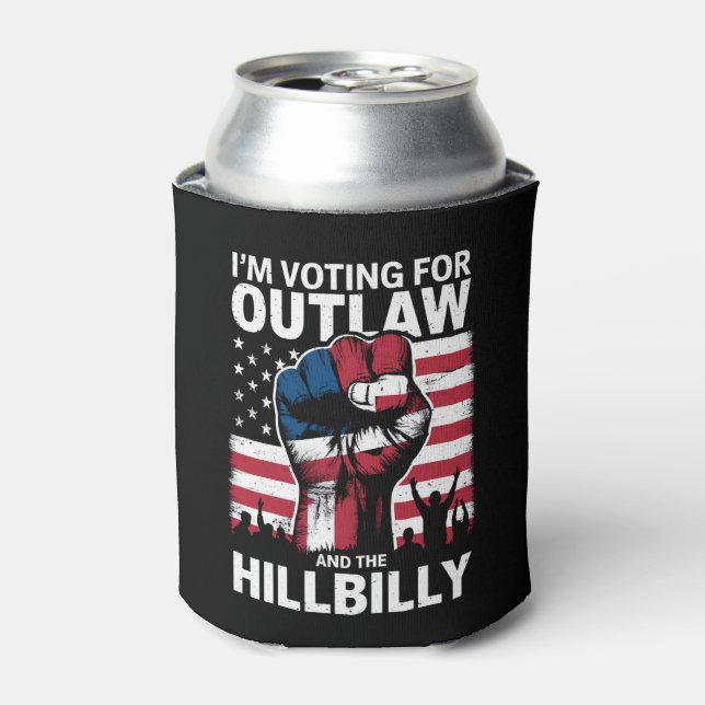 I'm Voting For the Outlaw And The Hillbilly 2024 U Can Cooler (Can Front)