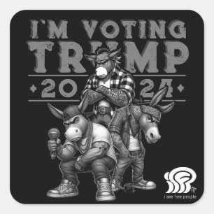 I'M VOTING for TRUMP 2024 Square Sticker