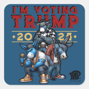 I'M VOTING for TRUMP 2024 Square Sticker