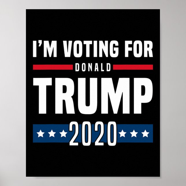 I'm Voting For Trump Election  Poster (Front)