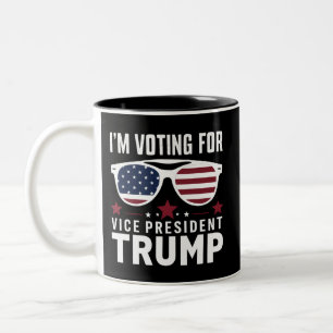 I'm Voting For Vice President Trump 2024 Election Two-Tone Coffee Mug