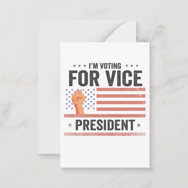 I'm Voting For Vice President Trump Election Gift  Card (Front)