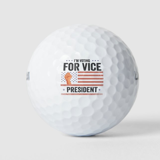 I'm Voting For Vice President Trump Election Gift  Golf Balls (Front)