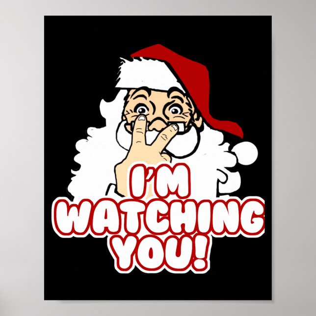 Im Watching You Christmas Santa Claus  Poster (Front)