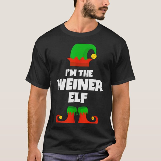 I'm Weiner Elf Family Pajama Christmas Dachshund D T-Shirt (Front)