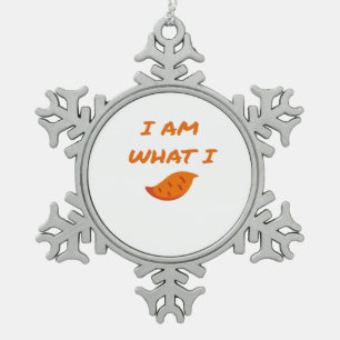 I'm What I Yam Classic Snowflake Pewter Christmas Ornament