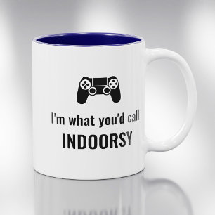 I'm What You'd Call Indoorsy Customisable Gamer Two-Tone Coffee Mug