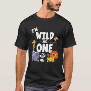 I'm Wild And 1 Zoo Theme Birthday Jungle Safari An T-Shirt