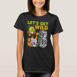 I'm Wild And Eight Zoo Theme 8th Birthday Safari J T-Shirt