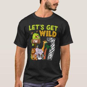 I'm Wild And Seven Zoo Theme 7th Birthday Safari J T-Shirt